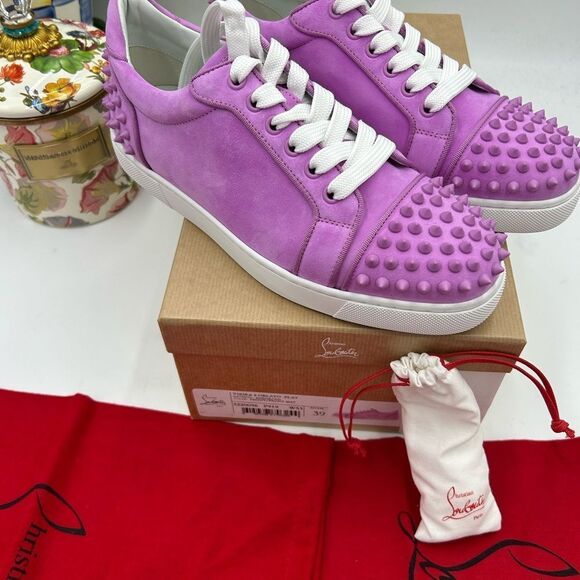 Women's Christian Louboutin viera flat sneaker size 39 made in Italy - Picture 11 of 11